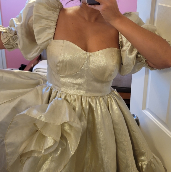 Selkie Bebe Bloom Dress in Champagne - Picture 11 of 11